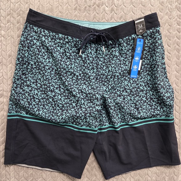 O'Neill Hyperfreak Burner Board Shorts Size 34 Birds Print Swim Trunks NWT - Picture 1 of 12